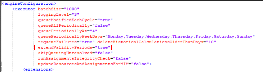 title=&quot;&quot;EngineConfiguration.config file with the extendValidityPeriods set to true.&quot;