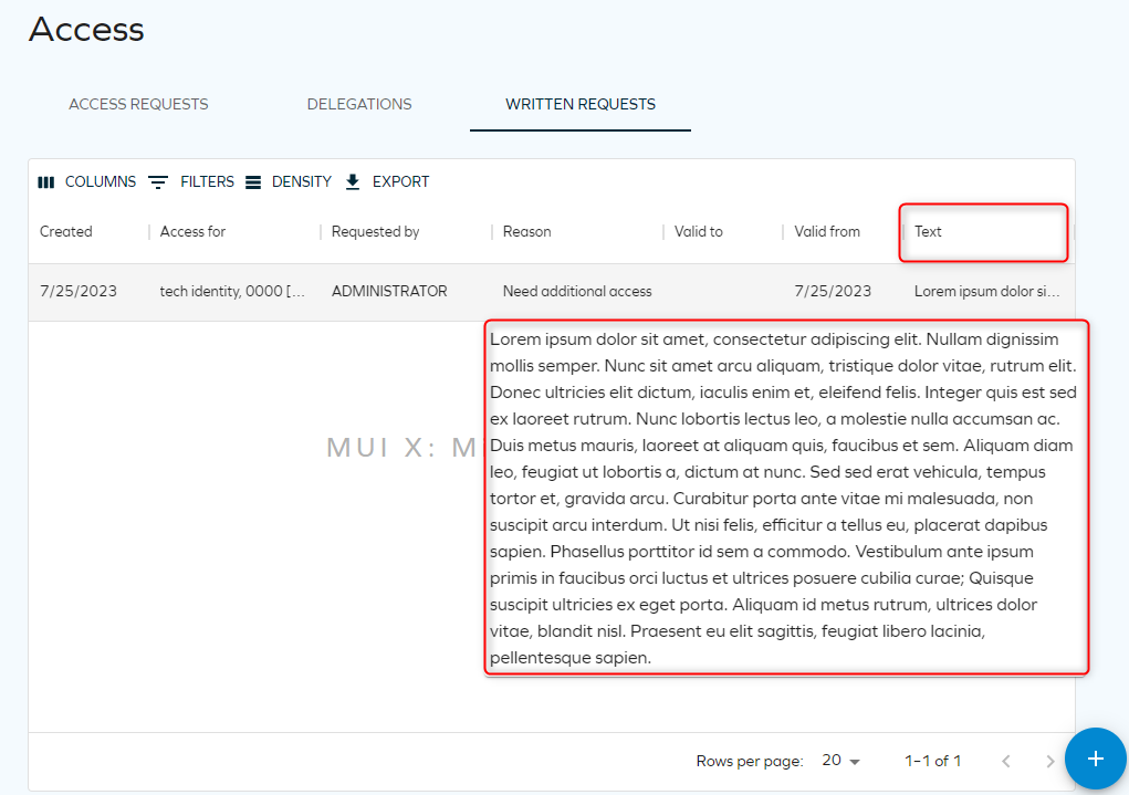 long text field