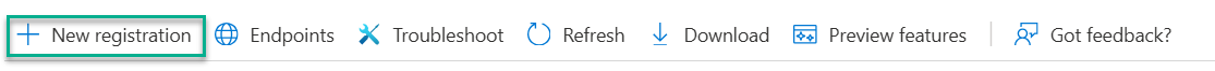 Azure Portal: New registration