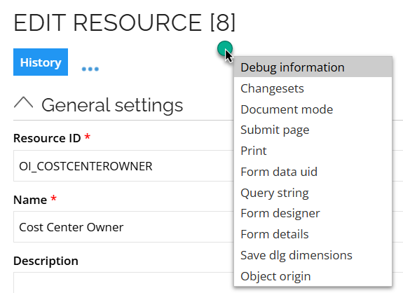 Right click + CTRL menu
