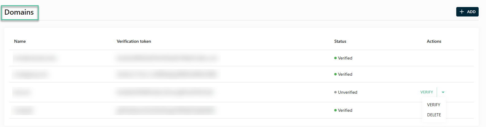 Domains overview