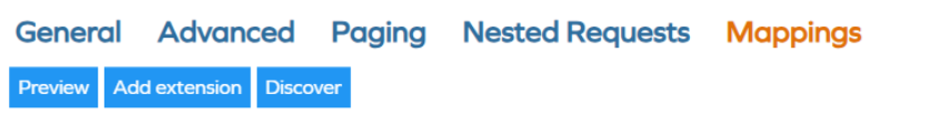 Discover button for AI-assisted mapping proposals in the Queries and mappings configuration