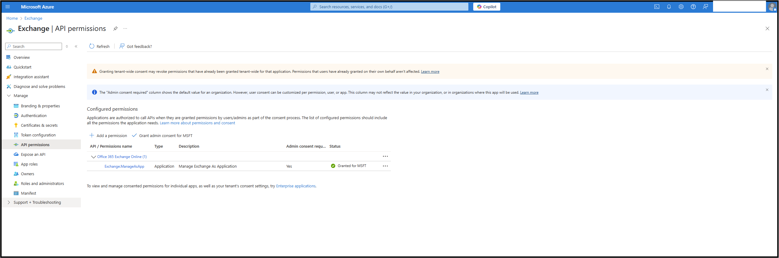 Application registration