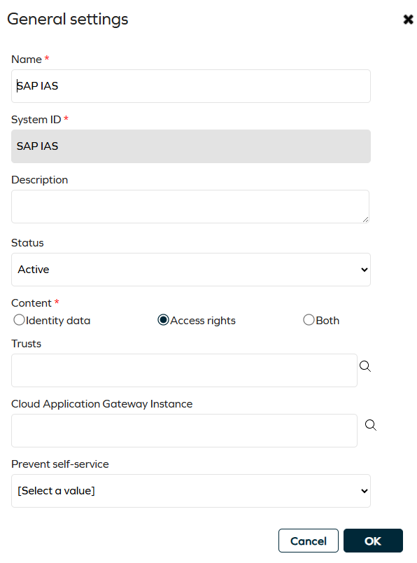 General settings