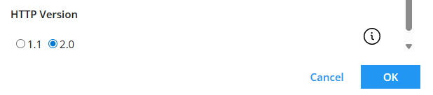 HTTP version selection