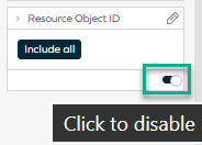 Disabling the toggle of a filter