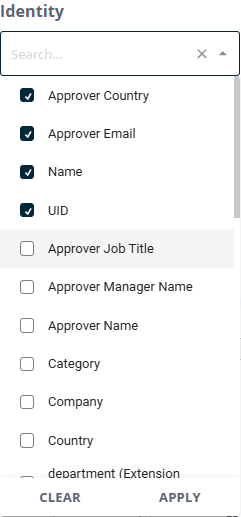 Report Generator - select items from the dropdown