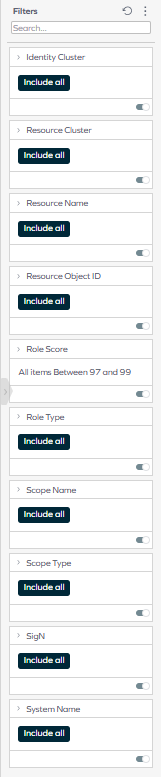 Right pane filtering