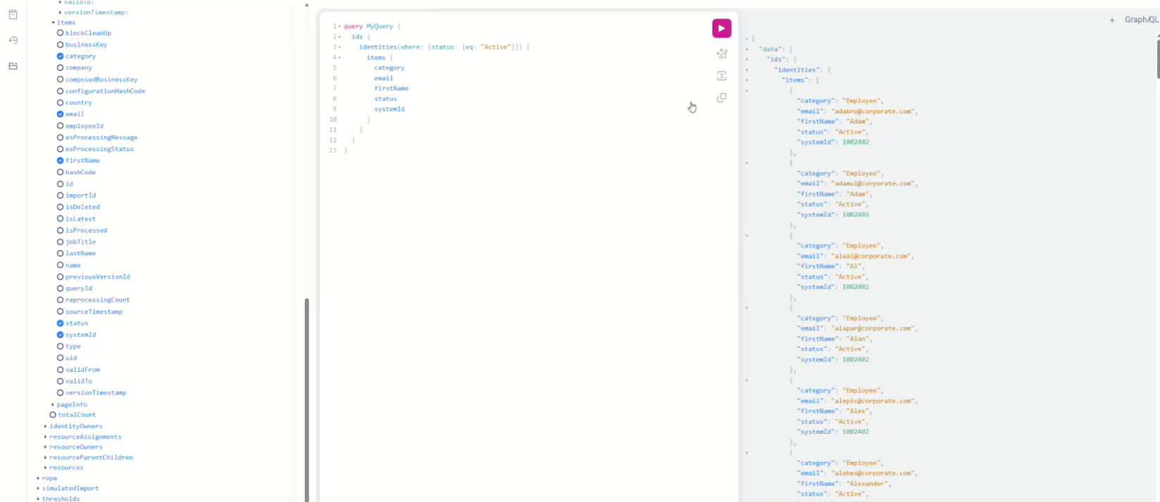 GraphQL viewer query results
