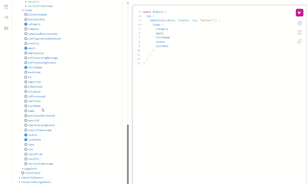 GraphQL viewer query builder