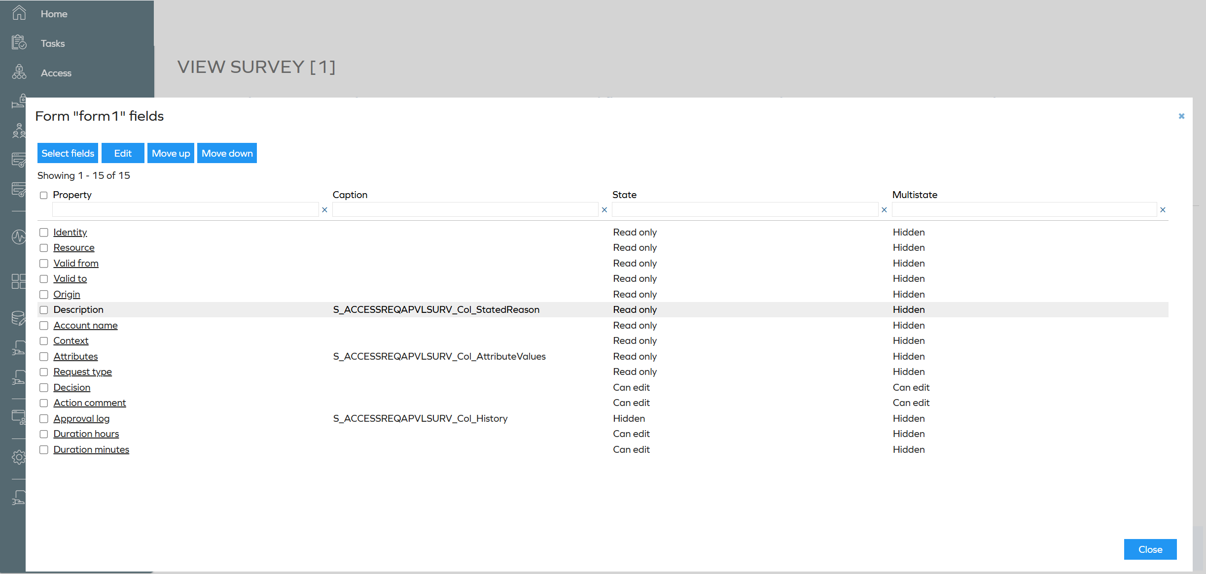 Custom approval form with DurationHours and DurationMinutes fields included for fixed duration requests.