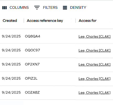 Access reference key