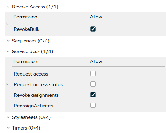 RevokeBulk authorization role configuration.