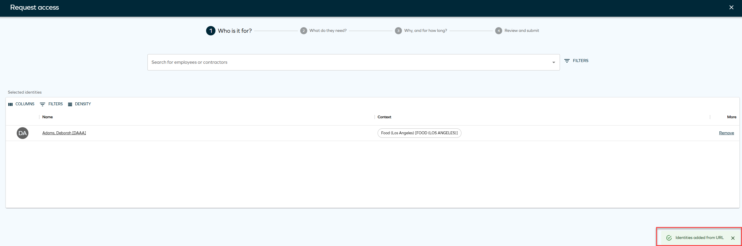 open generate access request link