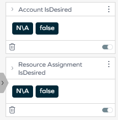 Account and Resource Assignment desired state filter