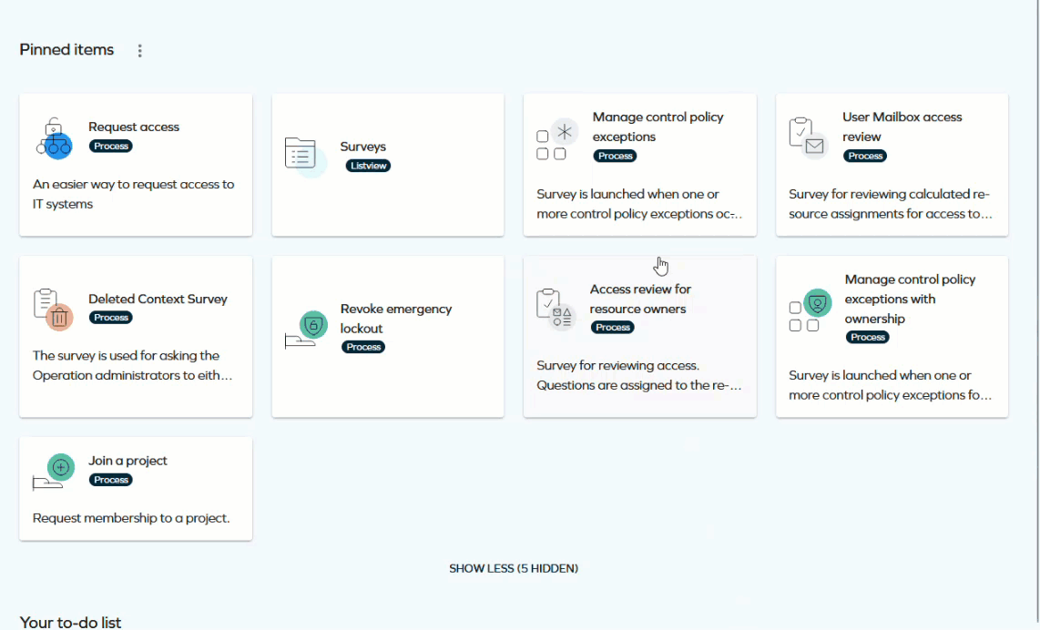 Pinning items to your homepage