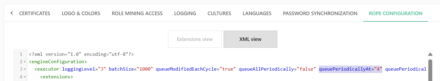 RoPE configuration - queuing properties