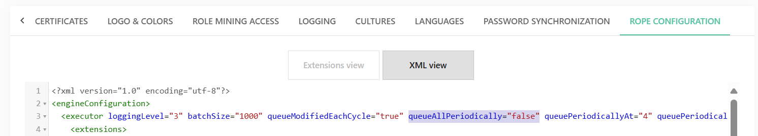 RoPE configuration - queuing properties
